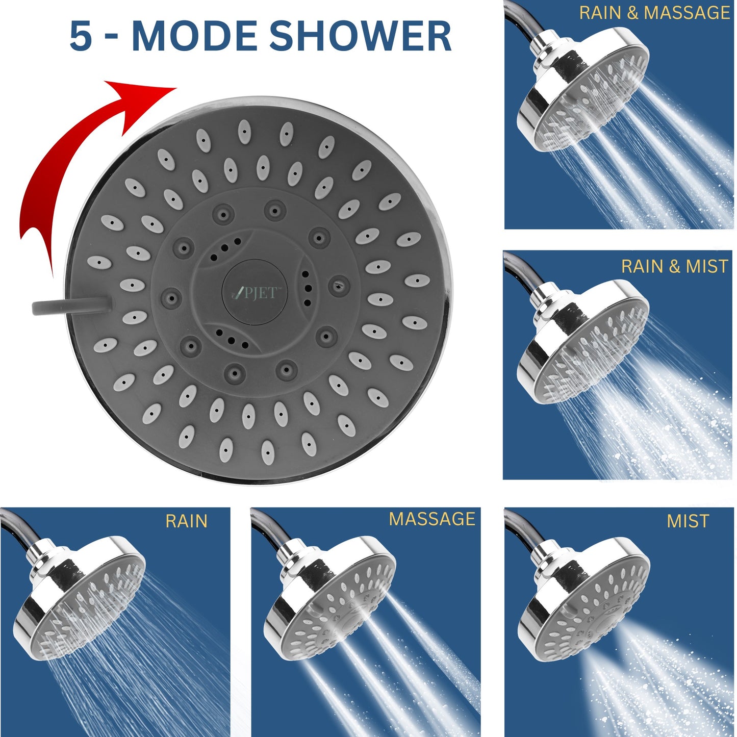 5 Mode Filtered Shower Head
